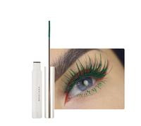 2 x Mascara Waterproof Black, Mascara Waterproof, Ultra Fine Waterproof Mascara Black, Long-lasting Cream Mascara with Silk Fibre, Extending, Smudge- and Lump-Free (Green)