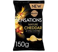 2 x Mature Cheddar & Chilli Chutney Flavour Potato Crisps 150g Delicious Tasty Treat Perfect For Sharing With Friends And Family