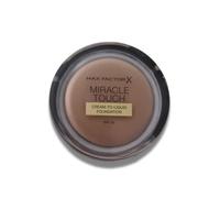 Max Factor Miracle Touch Perfecting Foundation, Warm Almond, Full Coverage, Lightweight and Moisturising Effect with Hyaluronic Acid and SPF 30 Formula, 11.5 g