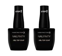 2 x Max Factor Nailfinity Gel Top Coat 12ml - 100 The Finale
