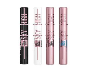2 x Maybelline New York Lash Sensational Sky High Mascara, Volumising & Lengthening Mascara, Washable Flake-Free Formula Infused with Bamboo Extract & Fibres, 7 ml, Shade: 01, Black