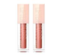 2 x Maybelline New York Lifter Plumping Hydrating Lip Gloss + Hyaluronic Acid - 009 Topaz 5.4ml