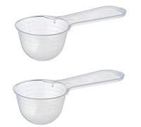 2 x Measuring Spoons, Dosing Spoons, 30 ml, 11 cm, Transparent with Scale 5 ml, 20 ml, 25 ml, Pack of 2
