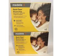 2 X Medela Quick Clean Microwave Bags x 5 - NEW & SEALED