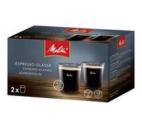 Melitta 2 Espresso Glasses 80 ml, Double-Walled Borosilicate Glass, Microwave safe, Height 9.2 cm