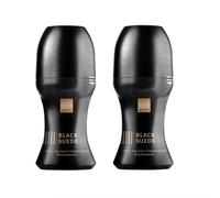 2 x Mens Avon Roll On Anti Perspirant Deodorant 50ml (2 x Black Suede)
