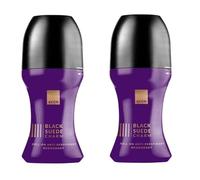 2 x Mens Avon Roll On Anti Perspirant Deodorant 50ml (2 x Black Suede Charm)
