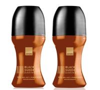2 x Mens Avon Roll On Anti Perspirant Deodorant 50ml (2 x Black Suede Daring)