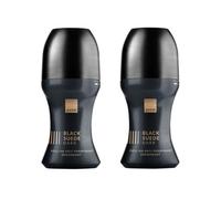 2 x Mens Avon Roll On Anti Perspirant Deodorant 50ml (2 x Black Suede Dark)