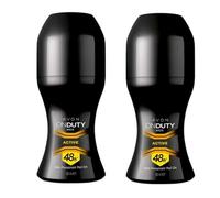 2 x Mens Avon Roll On Anti Perspirant Deodorant 50ml (On Duty 48 hour Active)