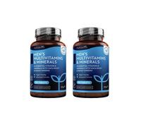 2 x Men's Multivitamins & Minerals - 180 Vegan Tablets - 25 Vitamins & Minerals