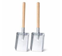 2 x Metal Coal Shovel Wooden Handle Fireside Dustpan Fire Ash Fireplace Tools