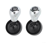 2 x Metal Cover for Engine Start Button, Fit for Round Buttons, Robust Alloy with Paint, Easy to Install with Tape, Car Interior Decoration in 4 Colours (Silver)