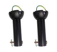 2 x Metal Extension Rod for Ceiling Fan Black | 1 inch outer diameter, tool-free design, for standard ceiling fans
