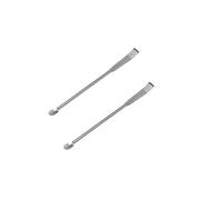 2 X Micro Lab Sampling Reagent Spoon, 100 MM - 250 MM 304 Stainless Steel 2 in 1 Double Head Laboratory Mixing Spatula