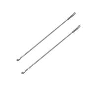 2 X Micro Lab Sampling Reagent Spoon, 200MM 304 Stainless Steel 2 in 1 Double Head Laboratory Mixing Spatula