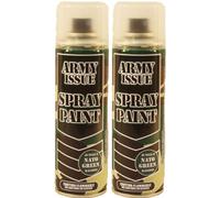 2 x Military Vehicle & Equipment Army Camouflage Spray Paint 250ML NATO GREEN