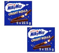 2 x Milky Way Milk Chocolate Crispy Rolls Multipack 112.5g