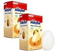 2 x MILKYBAR White Chocolate Small Mini BARN Hunt Easter Eggs 65g