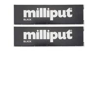 2 x Milliput Black Epoxy Putty Stick, Multi-Purpose Modelling & Repair Putty, Strong Adhesive Filler for Metal, Wood, Plastic & Ceramics, Sandable, Drillable & Waterproof DIY Repair Compound