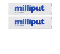 2 x Milliput Silver Grey Epoxy Putty Stick, Multi-Purpose Modelling & Repair Putty, Strong Adhesive Filler for Metal, Wood, Plastic & Ceramics, Sandable, Drillable & Waterproof DIY Repair Compound