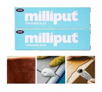 2 x Milliput Turquoise Blue Epoxy Putty Stick, Multi-Purpose Modelling & Repair Putty, Strong Adhesive Filler for Metal, Wood, Plastic & Ceramics, Sandable, Drillable & Waterproof DIY Repair Compound