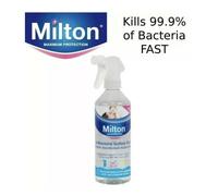 2 X MILTON ANTIBACTERAL SURFACE SPRAY 500ML