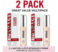 2 x Milton Lloyd Bondage Womens 50ml PDT EDT Perfume Fragrance Spray