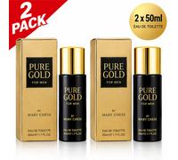 3 x 50ml EDT Pure Gold by Mary Chess - Fragrance for Men - By Milton-Lloyd
