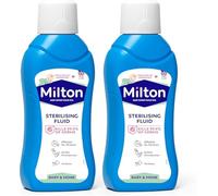 2 x Milton Sterilising Fluid 500ml Cold Water Steriliser Kills 99.9% Germs Safe for Bottles, Breast Pump Parts, Toys & Surfaces Fast Action 15 Minutes