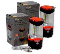 2 x Minder Walk-Safe Super Beam High Powered USB Rechargeable LED Lanterns for Walking Hiking Camping etc