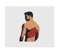 2 x 'Minimalist Muscular Man ' Microfibre Lens/Glasses Cleaning Cloths (LC00031859)