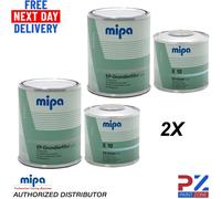 2 x MIPA EP EPOXY PRIMER Grundierfiller 2K GREY + EP FAST HARDENER E10 - 3L KIT