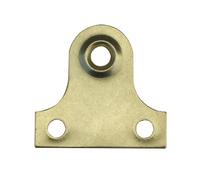 2 x Mirror plates 36mm picture glass hanging brass plated fixing by Swish.