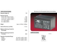2 X MK Power AGM Mobility Scooter Batteries 12V 12Ah
