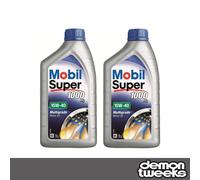 2 x Mobil 1 Super 1000 X1 Mineral 15W40 Engine Oil - 1 Litre (Petrol Or Diesel)