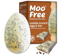 2 x Moo Free White Chocolate Cookie Easter Egg & Bar - Dairy Free & Vegan (135g)