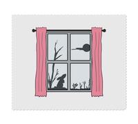 2 x 'Moon Gazing Hare Through Window' Microfibre Lens/Glasses Cleaning Cloths (LC00031911)