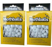 2 X Moth Balls - Original Old Fashioned Effective Moth Repellent for Closets, Drawers, and Cabinets -Anti-Insect Protection for Wardrobes, Storage Boxes, and Garden Care 100% Result