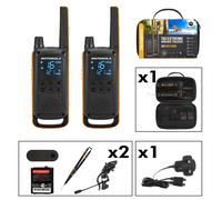 2 x Motorola T82 Extreme Two-Way Radios Long Range 10km Twin PMR 446 IPX4
