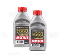 2 x Motul RBF660 100% Synthetic Performance Race Rally DOT 4 Brake Fluid 500ml