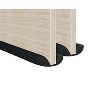 2 x MOXVIO Draft Excluder, Double Under Door Draught Excluder, 2 Sided Cushion Door Draft Stopper, 70 to 90 cm Cut-to-Size Adjustable Width, Waterproof Snowproof 600D Oxford Fabric (Black)