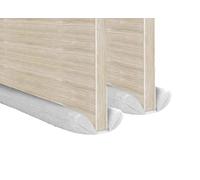2 x MOXVIO Draft Excluder for Doors, Double Under Door Draught Excluder, 2 Sided Cushion Draft Stopper, 70 to 90 cm Cut-to-Size Adjustable Width, Waterproof Snowproof 600D Oxford Fabric (White)