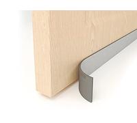 2 x MOXVIO Draught Excluder for Doors Under Door Draft Stopper Adhesive Weather Stripping - Cut-to-Size 100cm x 6cm Fabric Laminated Eva Draft Stopper - Strong Adhesive Ultimate Draft Blocker - GREY