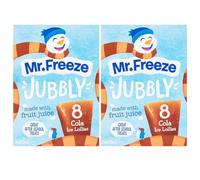2 x Mr Freeze Jubbly Cola Ice Lollies, Made with Fruit Juice, 8 Pack, 62ml Each