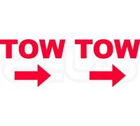 2 x MSA Specification TOW Arrow Race/Rally/Stock Car Stickers v2 By Ellis Graphix (Red)