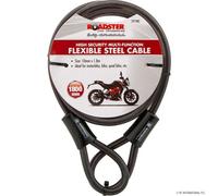 2 X Multi Functional Flexible Steel Cable Bike Lock Motorcycle Secure 1800mm