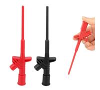 2 x Multimeter Cable Test Probe, Insulated 10 A Crocodile Clip Test Probe with 4 mm Banana Socket, Removable Probe Multimeter Measuring Tips Black for Electrical Tests 1000 V/10 A Red Black