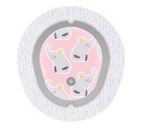 2 x myDili Diabetes Dexcom G7 Sensor Stickers, 2 Pink Elephants