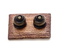 MyTinyWorld 2 x Dolls House Miniature 1:12th Scale Old Style Double Light Switchs